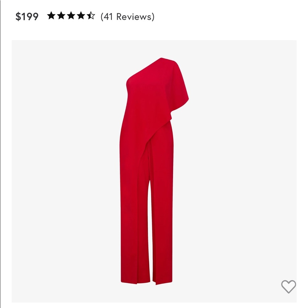 Adrianna papell ONE SHOULDER JUMPSUIT IN RED
